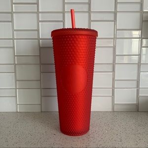 New Limited Matte Red Studded Starbucks Tumbler